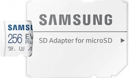 Samsung EVO Plus 256GB microSD hukommelseskort med adapter