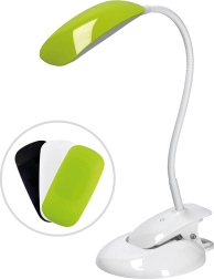 Solight dæmpbar LED-lampe 2-i-1 med klemme og fod 5 W 4000 K med 3 dæksler