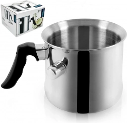 Rustfri stålkande til mælk 2,5 l med vandkappe