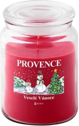 Duftlys i glas PROVENCE jule-snemandsmotiv 95 t