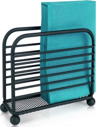 Metaltallerken sort serviet holder 11,5 × 10 cm