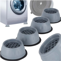 Antivibrations- og skridsikre underlag til vaskemaskine og opvaskemaskine, sæt med 4 stk.