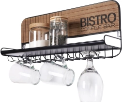 Vægmonteret holder til glas og krus Bistro