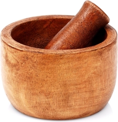 Træmorter i mangotræ med støder