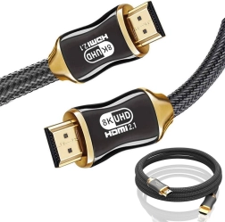 HDMI 2.1 Ultra High Speed-kabel 8K 60 Hz, 4K 120 Hz, forgyldte stik, 3 m