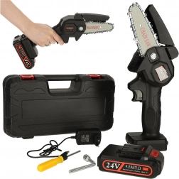 Batteridrevet mini-kædesav i etui