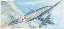 Plastmodel af fly Fiat G.55 1:48