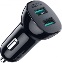 Choetech biloplader med 30W QC 3.0 og to USB-porte
