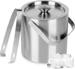 Termisk isspand i rustfrit stål med tang og låg 1,3 l Vilde