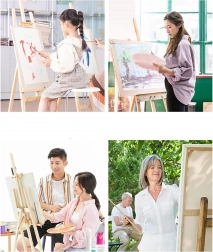 Maling efter tal med ramme 30 × 40 cm – farverig påfugl