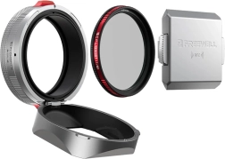 Solblænde Freewell til FUJI X100 med indbygget CPL og Black Mist filter (sølv)