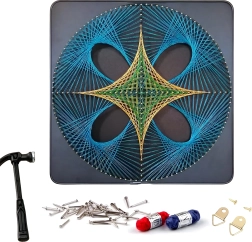 Kreativt sæt til string art – geometrisk cirkel 40 × 40 cm