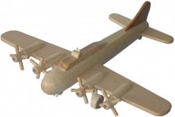 Træmodel af fly B17 Bomber stor