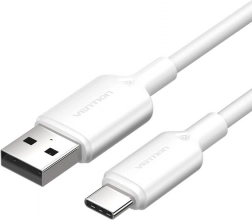 USB-kabel USB-A til USB‑C 3A 1 m hvid Vention