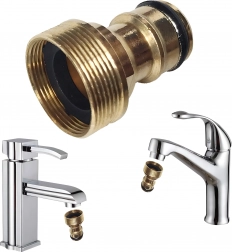 Messingadapter til vandhane G3/4 til havelslange