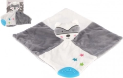 Plys Vaskebjørn Sovedukke med Rangle 20x20 cm