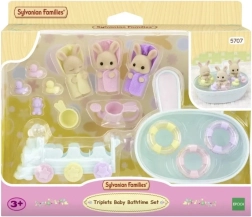 Sylvanian Families badetid for trillinger – sæt med kaninunger og tilbehør