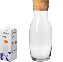 Karaffel med naturlig kork Pure 1 l Krosno
