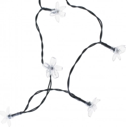 Solcelledrevet udendørs lyskæde med blomster 7 m, 50 LED, multicolor