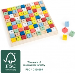 Small Foot træsudoku farvede klodser