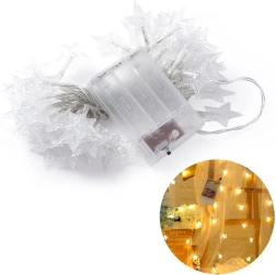 Dekorative LED-lys i stjerneform 5 m – kold farve