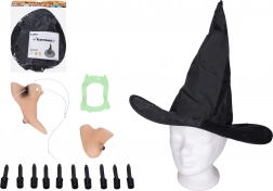 Heksesæt – næse, hage, fingre, tænder og hat