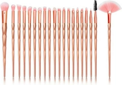 Sæt makeupbørster Unicorn Gold