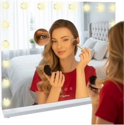 Kosmetisk LED-spejl SOULIMA 80 × 62 cm med lys- og farveregulering