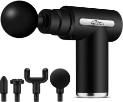 Massagepistol med 4 hoveder