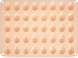 Silikoneform til småkager og praliner æg, beige 33,5 × 26 × 1,5 cm