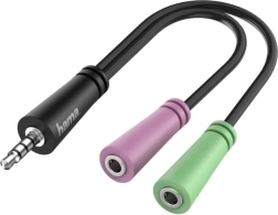 Adapter Jack 3,5 mm 4-pin til 2x Jack 3,5 mm