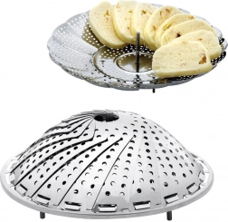 Sammenklappelig dampindsats i rustfrit stål 14–23 cm