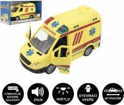 Plastambulance med lys og lyd 20 cm