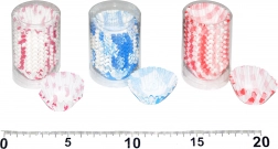 Farvede papirforme til konfekt, 200 stk (Ø 3 cm, højde 1,5 cm)