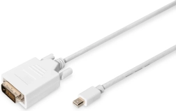 Hvidt kabel Mini DisplayPort til DVI‑D, 2 m