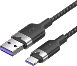 USB-kabel A til USB‑C 100W 1 m sort Vention