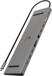 Icy Box 11-i-1 USB‑C dockingstation med 100W PD-understøttelse