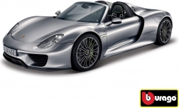Bburago 1:24 Porsche 918 Spyder Metallic grå 18-21076