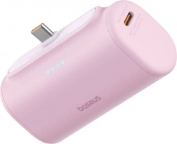 Hurtigopladende powerbank BASEUS Compact USB‑C 5000 mAh, 20 W – lyserød