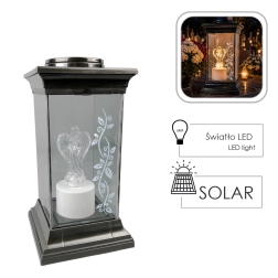 Solar lanterne med LED-engel 28 cm