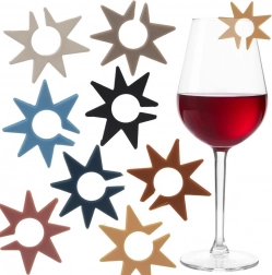 Silikonmærker til glas og krus, 8 stk.