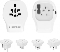 universel rejseadapter 20 W med usb, hvid