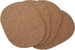 Sæt korkbordunderlag til bord 22 × 30 cm (4 stk.)