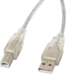 USB 2.0-kabel AM-BM 3M gennemsigtig
