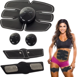 EMS-elektrostimulator 3-i-1 til mave, arme og lår