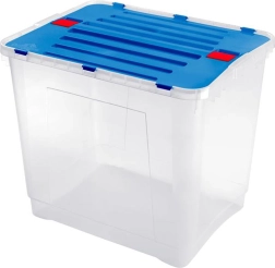 Heidrun opbevaringsboks Dragon 100 l, transparent med låg (mix af farver)