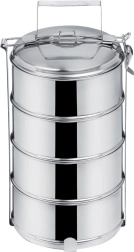 Rustfrit ståltiffinboks 4x1 l, fireetagers