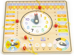 Træ-læringstavle – Kalender og Ur