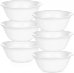 Glas hvide skåle 300 ml, sæt med 6 stk.