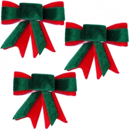 Julede fløjlsbånd 10,5 × 11 cm, sæt med 3 stk.